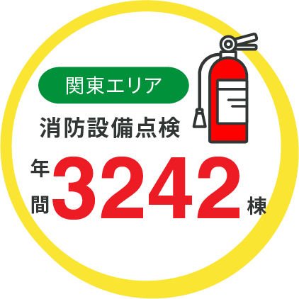関東エリア 消防設備点検 年間3242棟